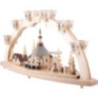 Candle Arch - Church of Seiffen with Pyramid - 40x80 cm / 15.7x31.5 inch