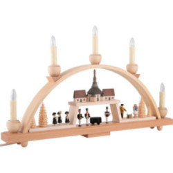 Schwibbogen Seiffener Kirchdorf - 48x28 cm
