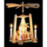 1-Tier Pyramid - Nativity Scene - Natural Wood - 29 cm / 11 inch