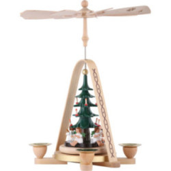 1-Tier Pyramid - Angel with Christmas Tree - 25 cm / 9.8 inch