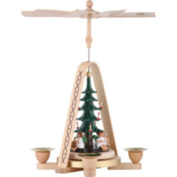 1-Tier Pyramid - Angel with Christmas Tree - 25 cm / 9.8 inch