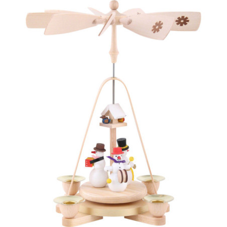 1-Tier Pyramid - Snowman Musicians - 25 cm / 9.8 inch