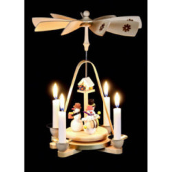 1-stöckige Pyramide Musizierende Schneemänner - 25 cm