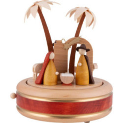Music Box - Nativity - Natural Wood Design - 18 cm / 7.1 inch