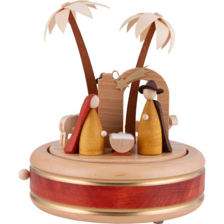 Spieldose Christi Geburt - Naturholzdesign - 18 cm
