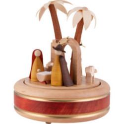 Music Box - Nativity - Natural Wood Design - 18 cm / 7.1 inch