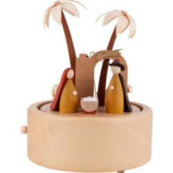 Music Box - Nativity - Natural Wood Design - 18 cm / 7.1 inch
