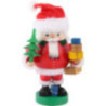 Nussknacker Santa mit Paketen - 19 cm