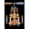 3-stöckige Pyramide Christi Geburt - natur - 38 cm