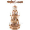 4-stöckige Pyramide Christi Geburt mit Musikspielwerk, natur - 100 cm