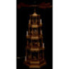 4-stöckige Pyramide Christi Geburt mit Musikspielwerk, natur - 100 cm