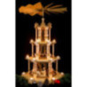 4-Tier Baroque Mirror-Pyramid Nativity, Natural - 86 cm / 34 inch