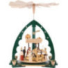 1-Tier Pyramid - Nativity Scene Green - 40 cm / 16 inch
