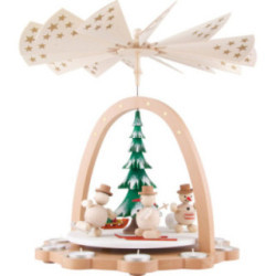 1-Tier Pyramid - Snowmen - 40 cm / 15.7 inch