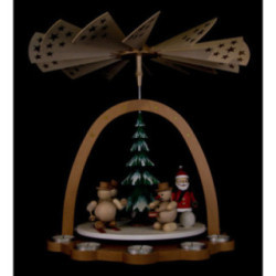 1-Tier Pyramid - Snowmen - 40 cm / 15.7 inch