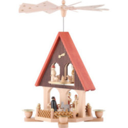 2-stöckiges Pyramidenhaus Christi Geburt - 36 cm