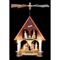 2-stöckiges Pyramidenhaus Christi Geburt - 36 cm