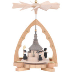 1-stöckige Pyramide Seiffener Kirche - 19 cm