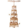 5-Tier Pyramid - Nativity Scene Natural Wood - 70 cm / 28 inch