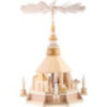 1-stöckige Pyramide Seiffener Kirche, natur - 52 cm