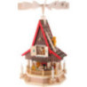 2-Tier Adventhouse Teddybears Electrically Driven by Richard Glässer- 53 cm / 21 inch