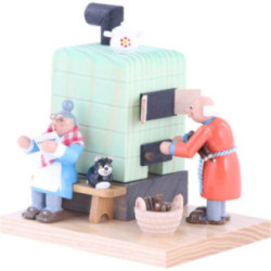 Smoker - Smoking Oven Grandmother and Grandfather - 10 cm / 4 inch
