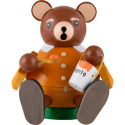 Räuchermännchen Bär sitzend - Kugelrauchfigur - 13 cm