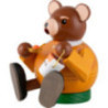 Räuchermännchen Bär sitzend - Kugelrauchfigur - 13 cm
