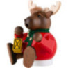 Räuchermännchen Elch sitzend - Kugelrauchfigur - 14 cm