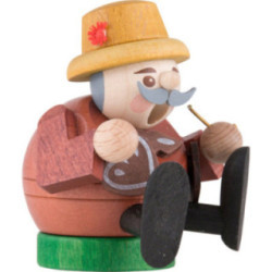 Räuchermännchen mini sitzend - Pfefferkuchenverkäufer - 8 cm
