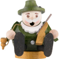 Räuchermännchen mini sitzend - Förster - 7 cm