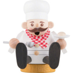 Räuchermännchen mini sitzend - Koch - 8 cm