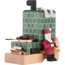 Smoking Stove with Santa - 13 cm / 5.1 inch