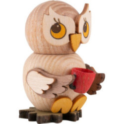 Eulenkind mit Tasse - 4 cm