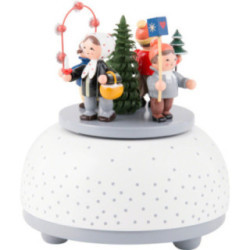 Music Box Children in Winter - 12 cm / 5 inch