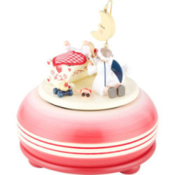 Music Box "Good Night" Red - 15 cm / 6 inch
