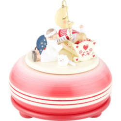 Music Box "Good Night" Red - 15 cm / 6 inch