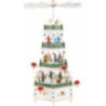 4-stöckige Pyramide Christi Geburt weiß mit Musikspielwerk - 52 cm