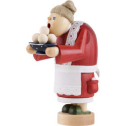 Smoker - Grandmother with Meal - 17 cm / 7 inch