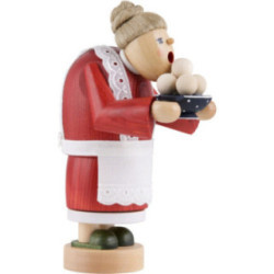 Smoker - Grandmother with Meal - 17 cm / 7 inch