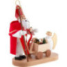 Smoker -  St. Nickolas with Angel - 23 cm / 9.1 inch