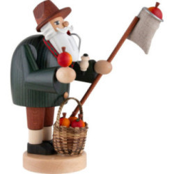 Räuchermännchen Apfelpflücker - 19 cm