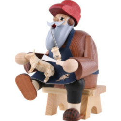 Smoker - Wood Carver - Shelf Sitter - 16 cm / 6 inch