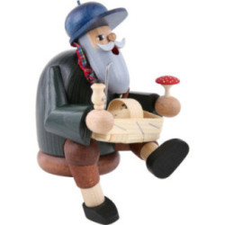 Räuchermännchen Pilzsucher - Kantenhocker - 14 cm