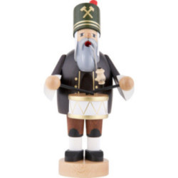 Räuchermännchen Bergmann mit kleiner Trommel - 20 cm