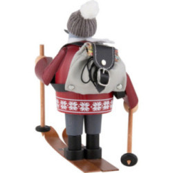 Räuchermännchen Skiwanderer - 19 cm