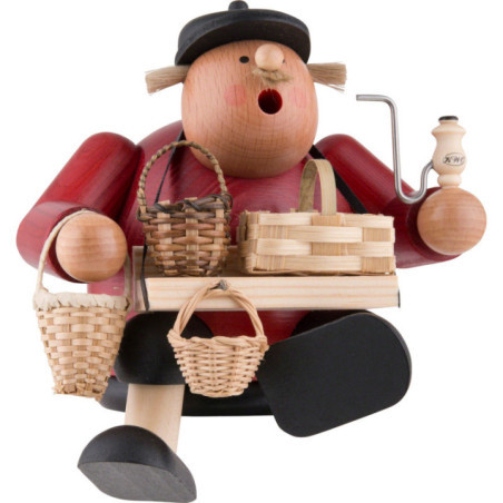 Räuchermännchen Korbhändler - Kantenhocker - 15 cm