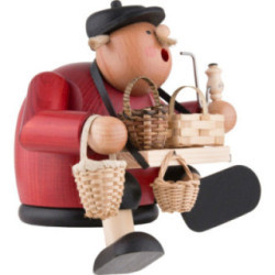 Räuchermännchen Korbhändler - Kantenhocker - 15 cm