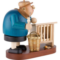 Räuchermännchen Hasenzüchter - 18 cm