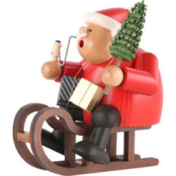 Smoker - Santa Claus with Sleigh - 18 cm / 7 inch